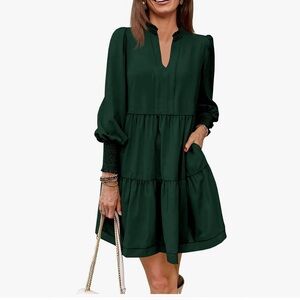 Imply Bela Long Sleeve Green Dress L